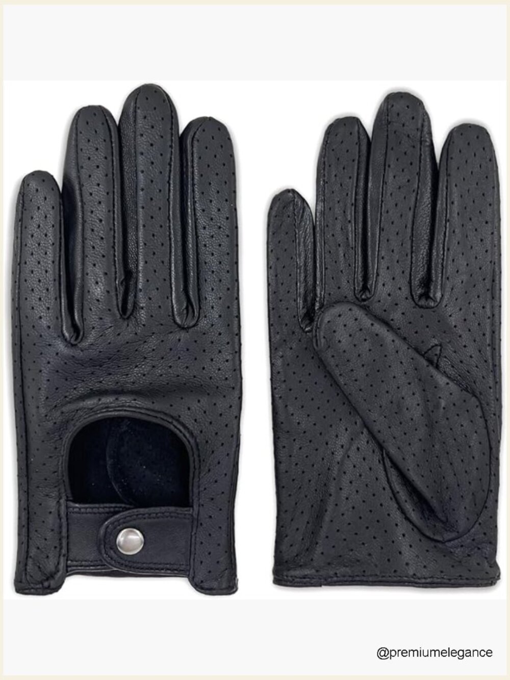 Genuine Lambskin Leather Driving Gloves Touchscreen Unlined
